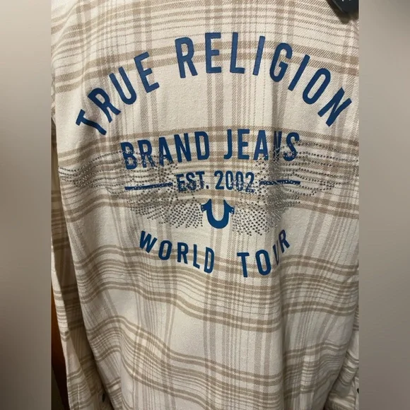NWT True Religion Boyfriend Button-Up  Shirt - Picture 5 of 6